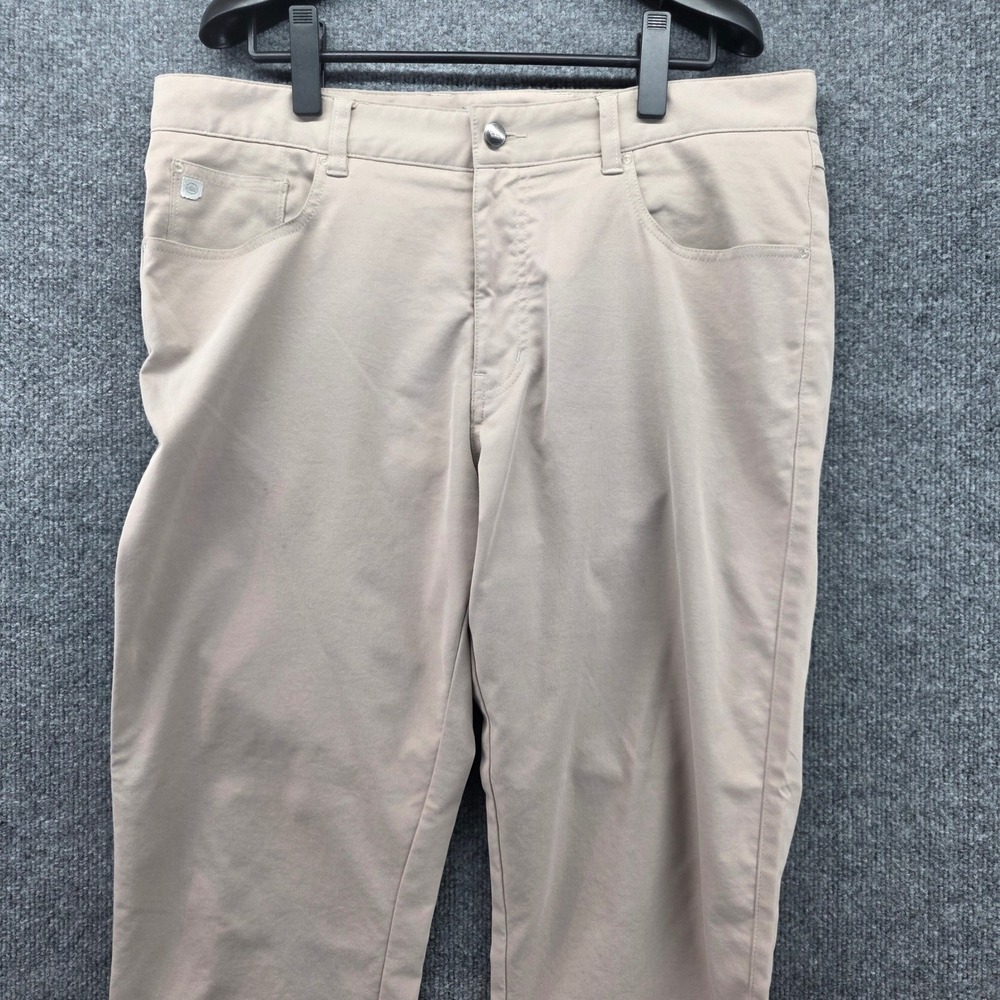 Peter Millar Crown Sport Khaki Performance 5-Pocket Golf Pants Mens 36x30